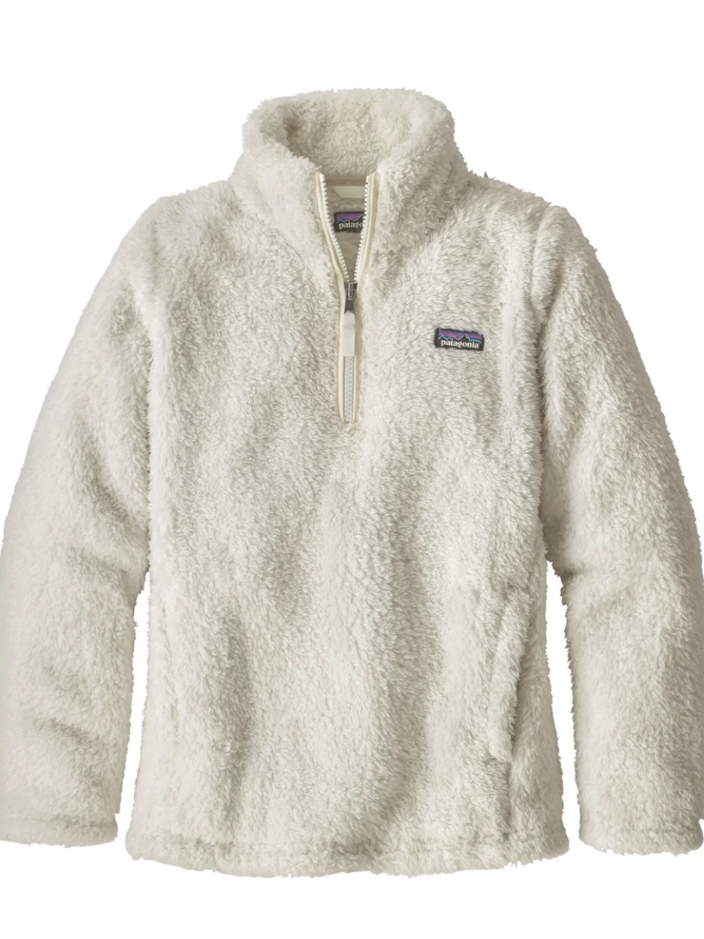 Patagonia Sz XS Los Gatos 1/4 Zip Off White Cozy Fleece Pullover Athletic。